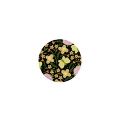 Flowers Rose Blossom Pattern Creative Motif 1  Mini Buttons by Ravend