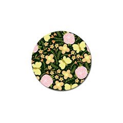 Flowers Rose Blossom Pattern Creative Motif Golf Ball Marker (10 Pack) by Ravend