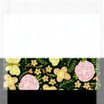 Flowers Rose Blossom Pattern Creative Motif Rectangular Jigsaw Puzzl Front