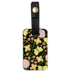 Flowers Rose Blossom Pattern Creative Motif Luggage Tag (one Side) by Ravend