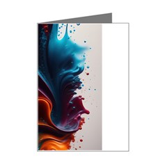 Ai Generated Swirl Splash Blaze Design Art Mini Greeting Card by Ravend