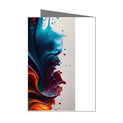 Ai Generated Swirl Splash Blaze Design Art Mini Greeting Cards (pkg Of 8) by Ravend