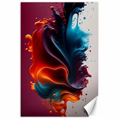 Ai Generated Swirl Splash Blaze Design Art Canvas 20  X 30  by Ravend