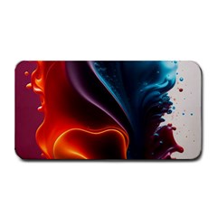 Ai Generated Swirl Splash Blaze Design Art Medium Bar Mat by Ravend