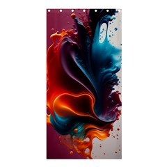 Ai Generated Swirl Splash Blaze Design Art Shower Curtain 36  X 72  (stall)  by Ravend