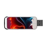 Ai Generated Swirl Splash Blaze Design Art Portable USB Flash (One Side) Front