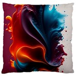 Ai Generated Swirl Splash Blaze Design Art Standard Premium Plush Fleece Cushion Case (Two Sides) Front