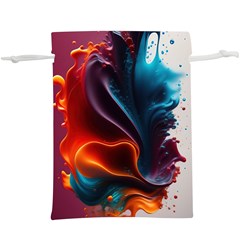 Ai Generated Swirl Splash Blaze Design Art Lightweight Drawstring Pouch (xl) by Ravend