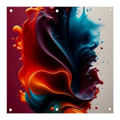 Ai Generated Swirl Splash Blaze Design Art Banner And Sign 3  X 3  by Ravend