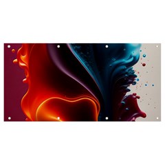 Ai Generated Swirl Splash Blaze Design Art Banner And Sign 8  X 4  by Ravend