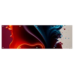 Ai Generated Swirl Splash Blaze Design Art Banner And Sign 12  X 4  by Ravend