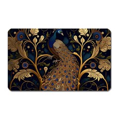 Peacock Plumage Bird Decorative Pattern Graceful Magnet (rectangular) by Ravend