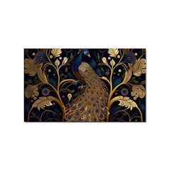 Peacock Plumage Bird Decorative Pattern Graceful Sticker Rectangular (10 Pack) by Ravend