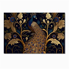 Peacock Plumage Bird Decorative Pattern Graceful Postcard 4 x 6  (pkg Of 10) by Ravend