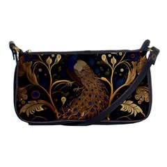 Peacock Plumage Bird Decorative Pattern Graceful Shoulder Clutch Bag by Ravend