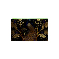 Peacock Plumage Bird Decorative Pattern Graceful Cosmetic Bag (xs) by Ravend