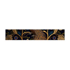 Peacock Plumage Bird Decorative Pattern Graceful Premium Plush Fleece Scarf (mini) by Ravend