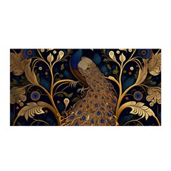 Peacock Plumage Bird Decorative Pattern Graceful Satin Wrap 35  X 70  by Ravend