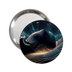 Ai Generated Swirl Space Design Fractal Light 2 25  Handbag Mirrors by Ravend