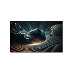 Ai Generated Swirl Space Design Fractal Light Sticker Rectangular (10 pack)