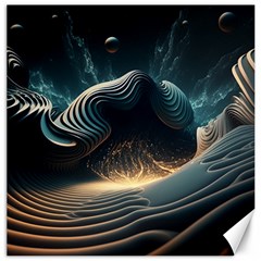 Ai Generated Swirl Space Design Fractal Light Canvas 20  x 20 