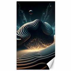 Ai Generated Swirl Space Design Fractal Light Canvas 40  x 72 