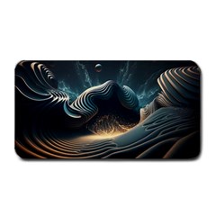 Ai Generated Swirl Space Design Fractal Light Medium Bar Mat by Ravend