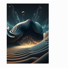 Ai Generated Swirl Space Design Fractal Light Large Garden Flag (two Sides) by Ravend