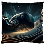 Ai Generated Swirl Space Design Fractal Light Large Cushion Case (Two Sides) Front