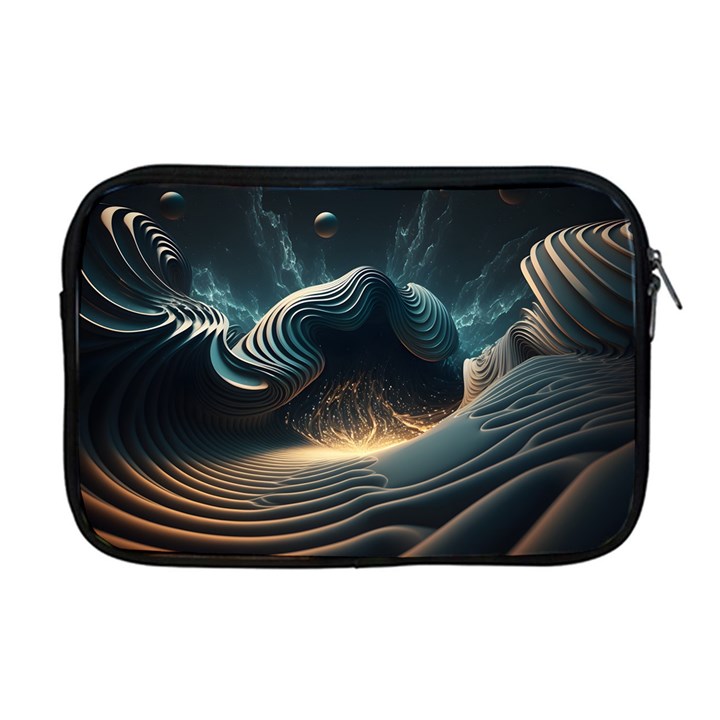 Ai Generated Swirl Space Design Fractal Light Apple MacBook Pro 17  Zipper Case