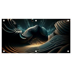 Ai Generated Swirl Space Design Fractal Light Banner And Sign 4  X 2  by Ravend