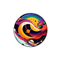 Ai Generated Moon Art Design Graphic Shape Hat Clip Ball Marker (4 Pack) by Ravend