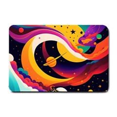 Ai Generated Moon Art Design Graphic Shape Small Doormat by Ravend