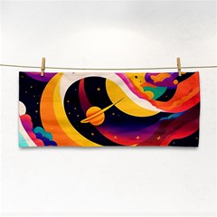 Ai Generated Moon Art Design Graphic Shape Hand Towel by Ravend