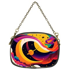 Ai Generated Moon Art Design Graphic Shape Chain Purse (one Side) by Ravend