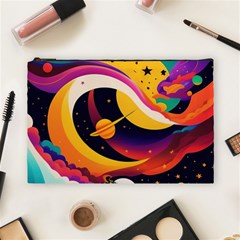 Ai Generated Moon Art Design Graphic Shape Cosmetic Bag (large) by Ravend