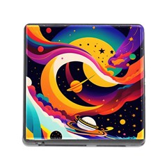 Ai Generated Moon Art Design Graphic Shape Memory Card Reader (square 5 Slot) by Ravend