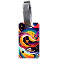 Ai Generated Moon Art Design Graphic Shape Luggage Tag (two Sides) by Ravend