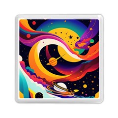 Ai Generated Moon Art Design Graphic Shape Memory Card Reader (square) by Ravend