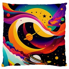 Ai Generated Moon Art Design Graphic Shape Large Cushion Case (one Side) by Ravend