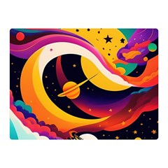 Ai Generated Moon Art Design Graphic Shape Premium Plush Fleece Blanket (mini) by Ravend