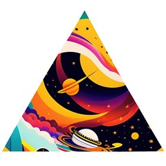 Ai Generated Moon Art Design Graphic Shape Wooden Puzzle Triangle by Ravend