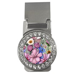 Broken And Budding Watercolor Flowers Money Clips (cz)  by GardenOfOphir