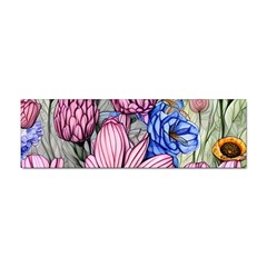 Broken And Budding Watercolor Flowers Sticker (bumper) by GardenOfOphir