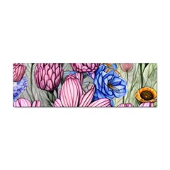 Broken And Budding Watercolor Flowers Sticker Bumper (100 Pack) by GardenOfOphir