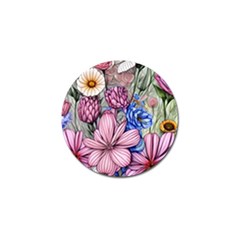 Broken And Budding Watercolor Flowers Golf Ball Marker (10 Pack) by GardenOfOphir