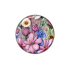 Broken And Budding Watercolor Flowers Hat Clip Ball Marker by GardenOfOphir