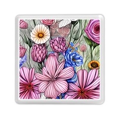 Broken And Budding Watercolor Flowers Memory Card Reader (square) by GardenOfOphir