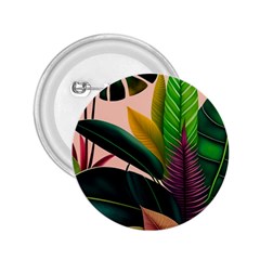 Ai Generated Tropical Leaves Foliage Wallpaper 2 25  Buttons by Ravend