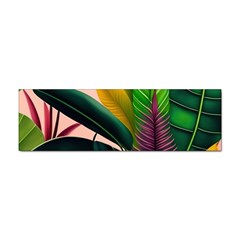 Ai Generated Tropical Leaves Foliage Wallpaper Sticker Bumper (100 Pack) by Ravend